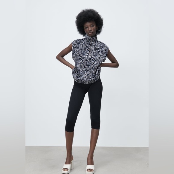 ZARA MEDIUM JACQUARD TOP - Picture 1 of 3